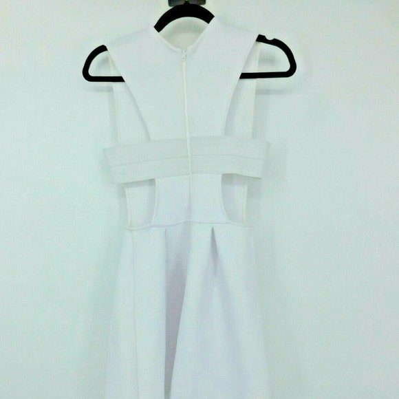 CHALK Designer Women's White Neoprene Field Dress - Picture 7 of 11